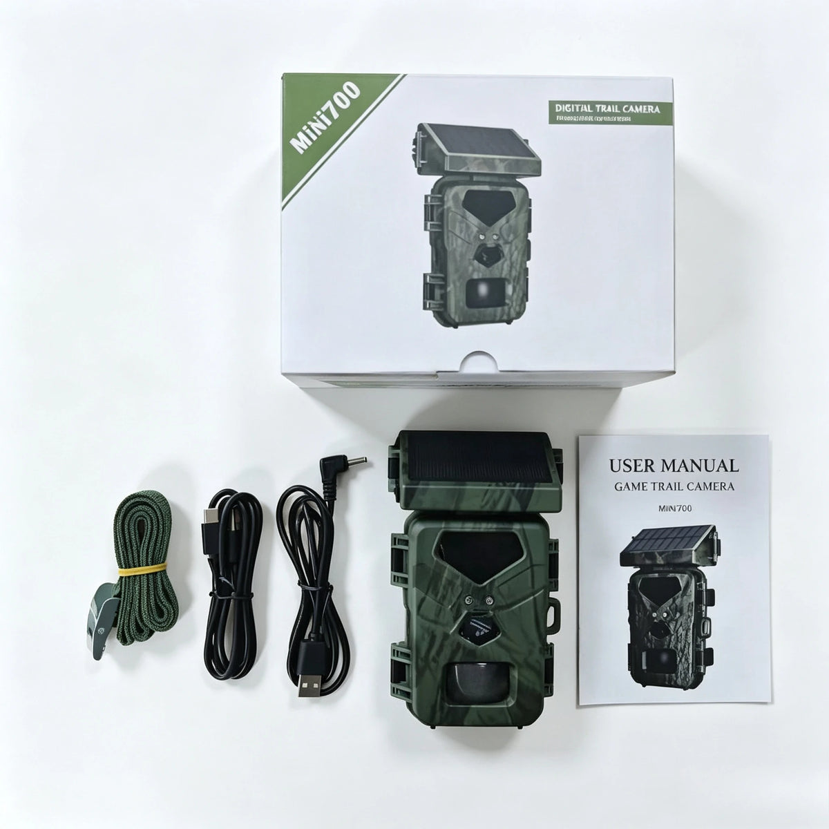 Mini Solar Trail Camera, 20MP 1080P Night Vision IP65 Waterproof, 0.5s Trigger Deer Scouting Wildlife Monitoring Outdoor - Spy-shop.com
