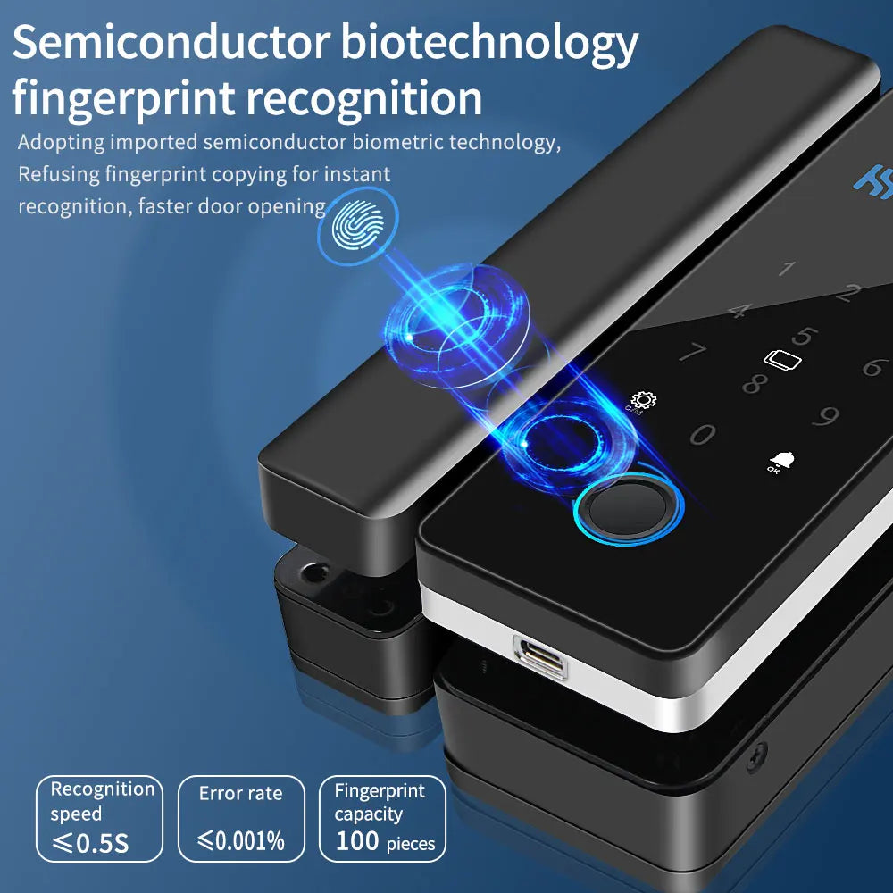 Bluetooth-tasted Lock til glas- eller rammede døre