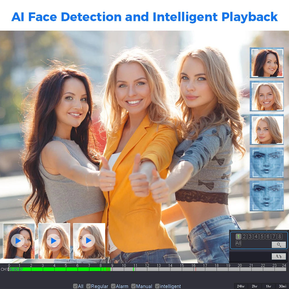 4K 8MP PoE IP Bullet Camera with Human Detection