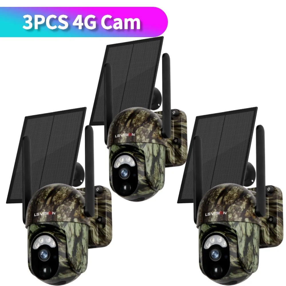 4MP 4G Solar Outdoor Security Camera with PTZ and Night Vision