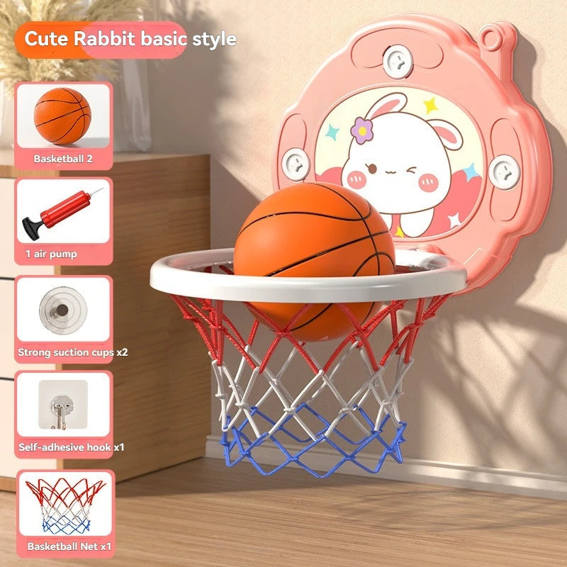 2025 New Children's Basketball Frame Indoor Shooting Hanging Baby Basketball Stand 1-5 Year Old Baby Home Ball Toy No Punching