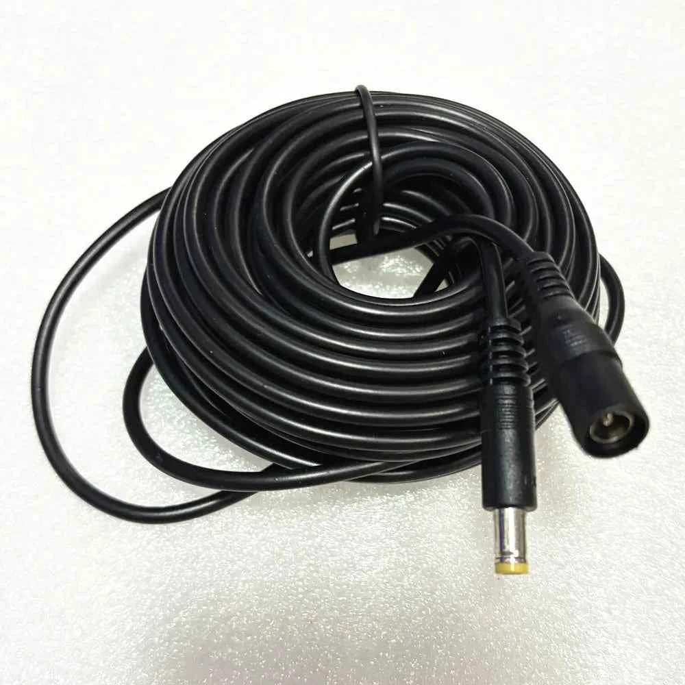 DC 12V Extension Power Cable Male to Female 2.1mm x 5.5mm Black