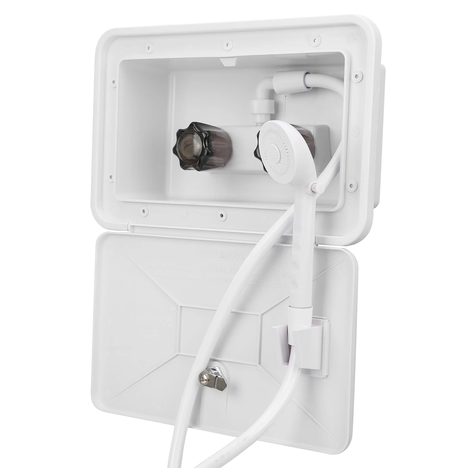 RV Exterior Shower Box Kit Outdoor Washing Kit With Lock For Boat Yacht Camper Motorhome