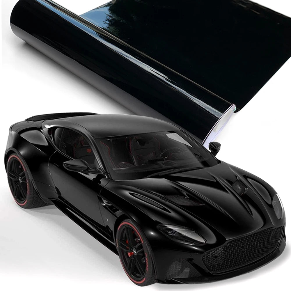Carbon Fiber Vinyl Wrap Film 1.45m x 2m Glossy Black
