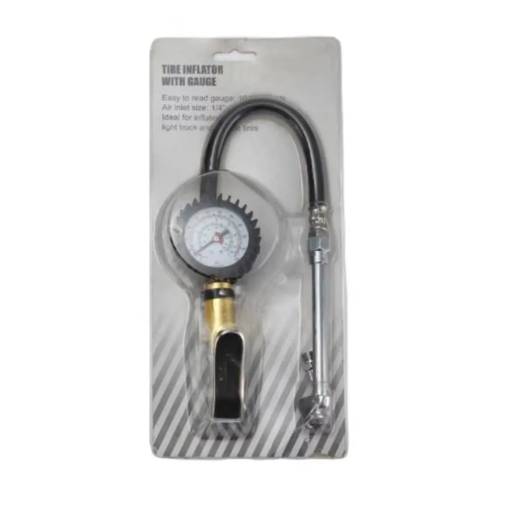 Luftpistol for dekkfylling med 0–220 PSI-manometer