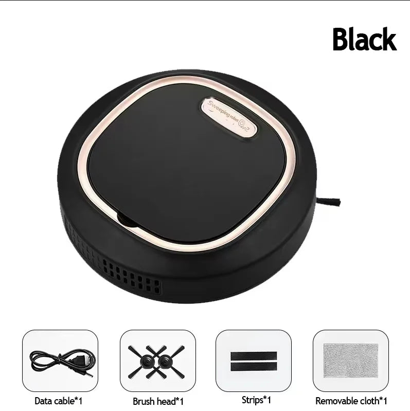 Mini Robot Vacuum Cleaner 3-in-1 Sweep Mop Quiet Cleaning