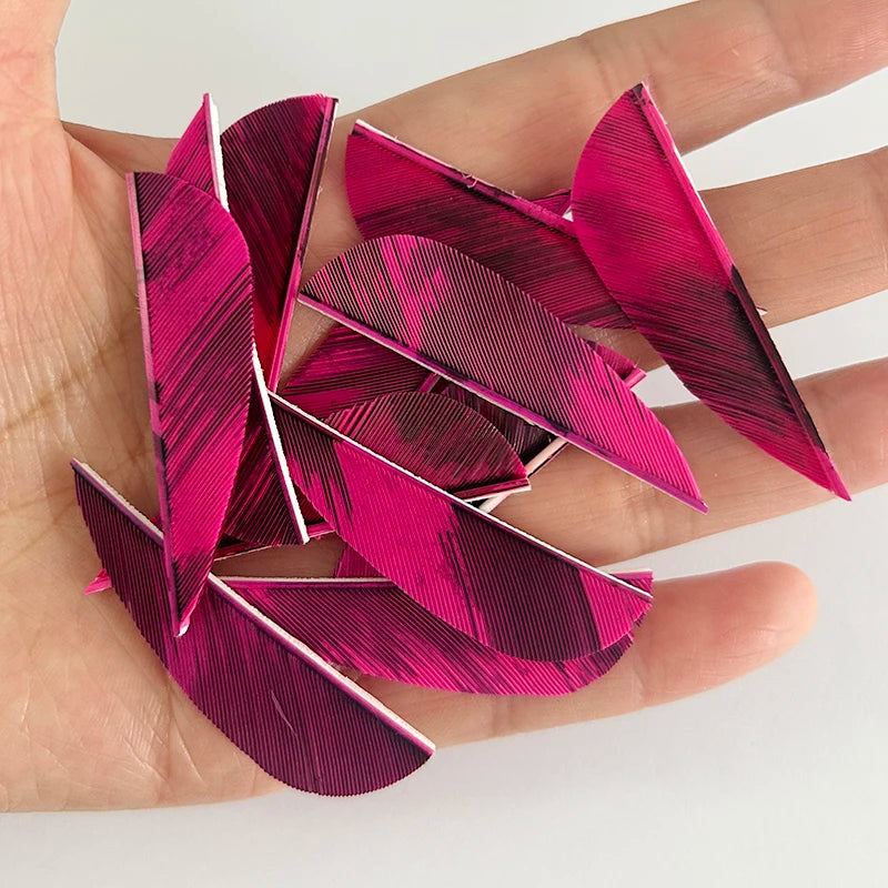 50 Plumillas de pluma de pavo de alas derechas — 2 pulgadas