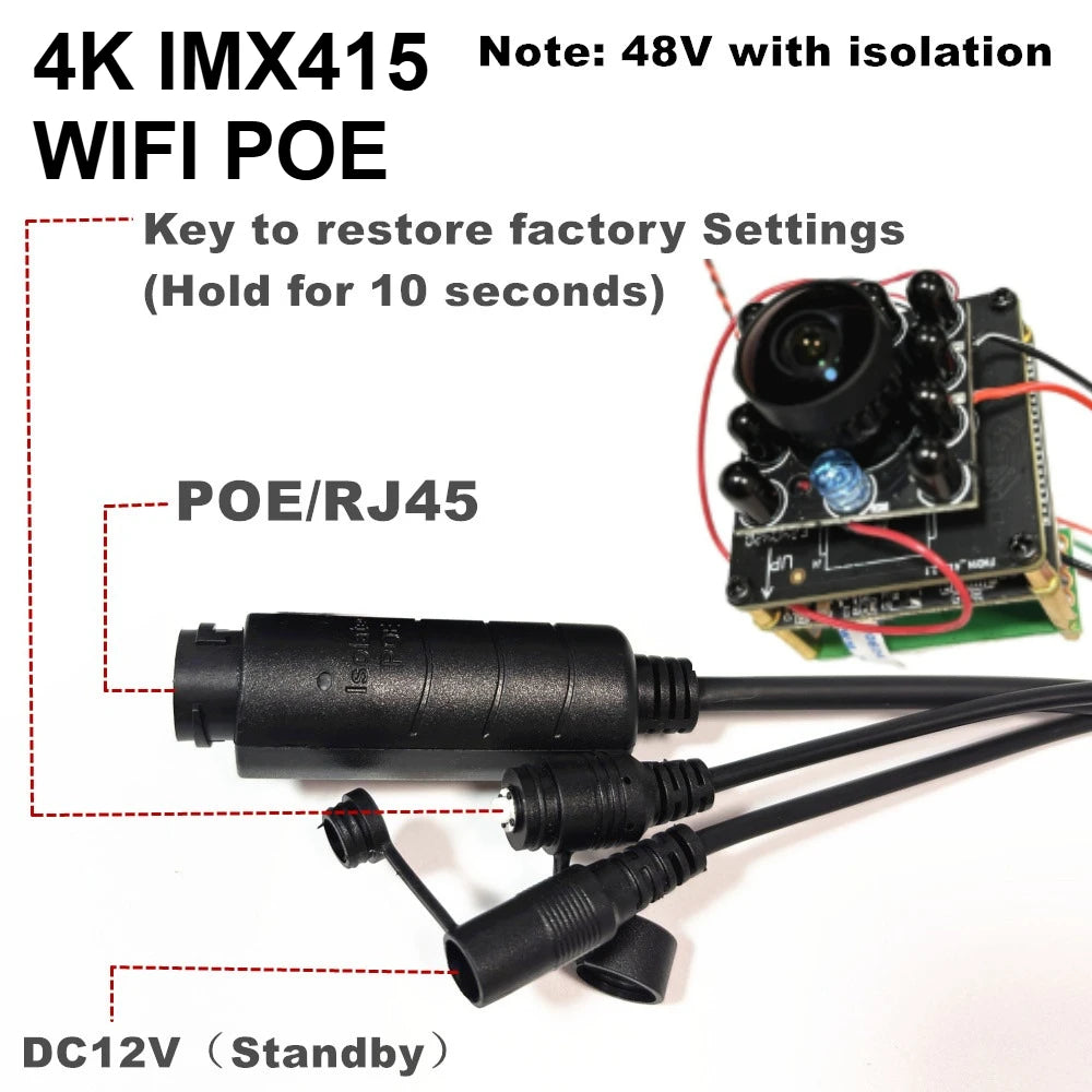 4K 8MP WiFi IP Camera Module with Starlight Night Vision