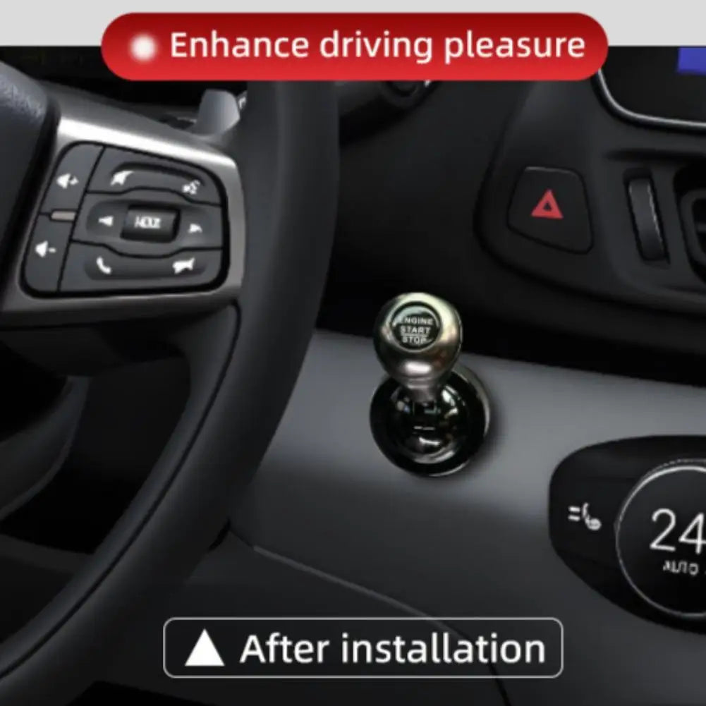 Aluminium Push-Start Button Trim for Car Interiors