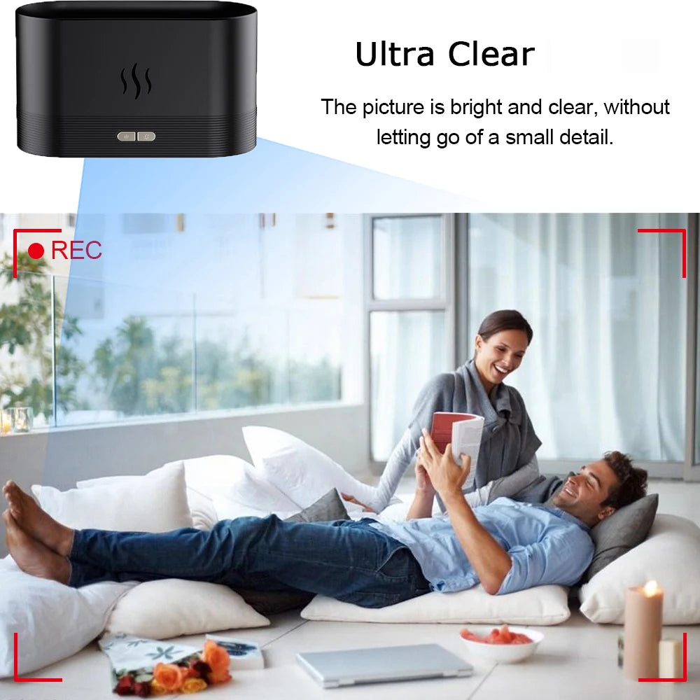 Mini camera Full HD 1080P WiFi-camera Mist humidifier Zijkantopname Home monitoring IR nachtzicht DVR monitoring Video bewegingsdetectie