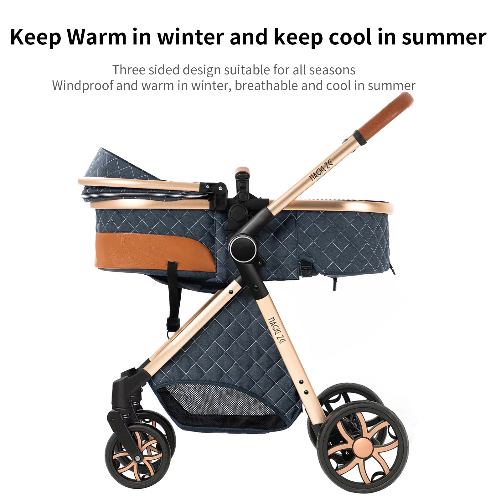 Baby Stroller 3‑in‑1 Lightweight Travel System