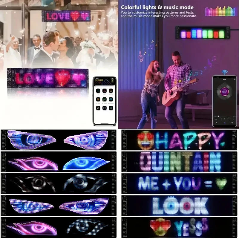 Ogromny Jasny Zły Wzrok Programowalny Znak LED