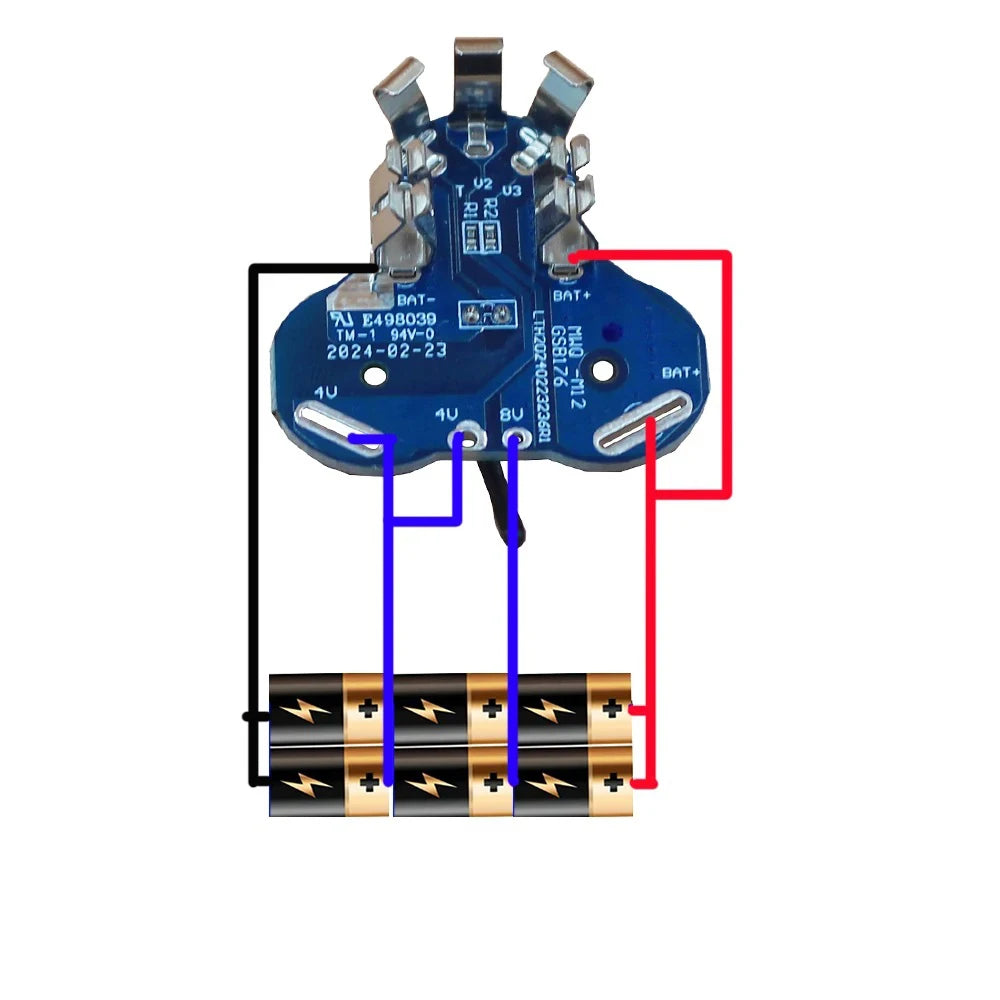 M12-batteri med BMS-beskyttelses-PCB for batteripakker kompatible med Milwaukee