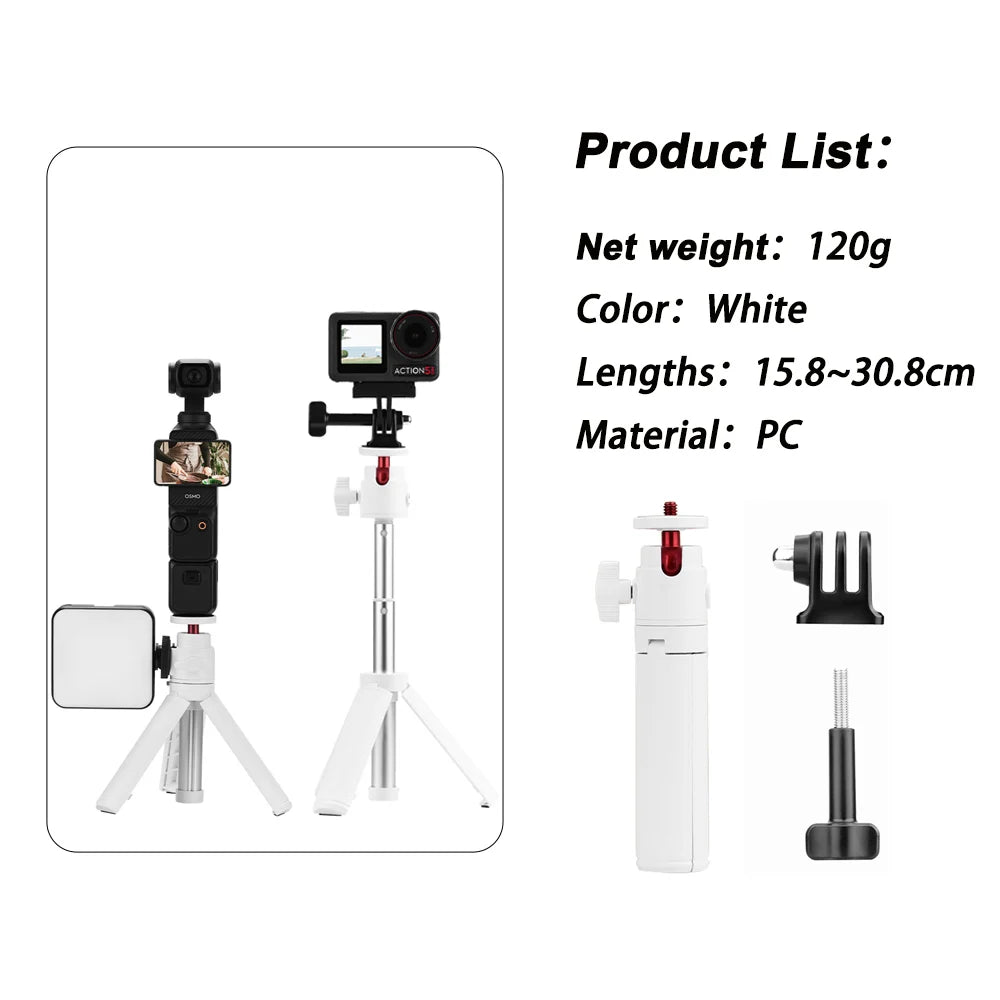 Compact Selfie Stick and Tripod for Compatible Cameras