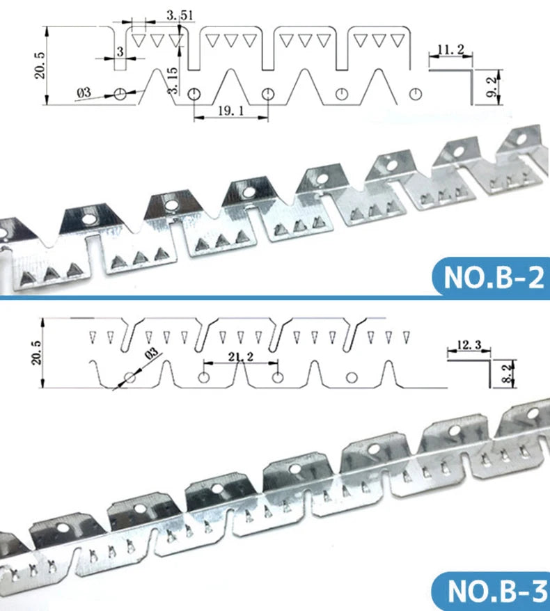 Flexible Metal Upholstery Tack Strip