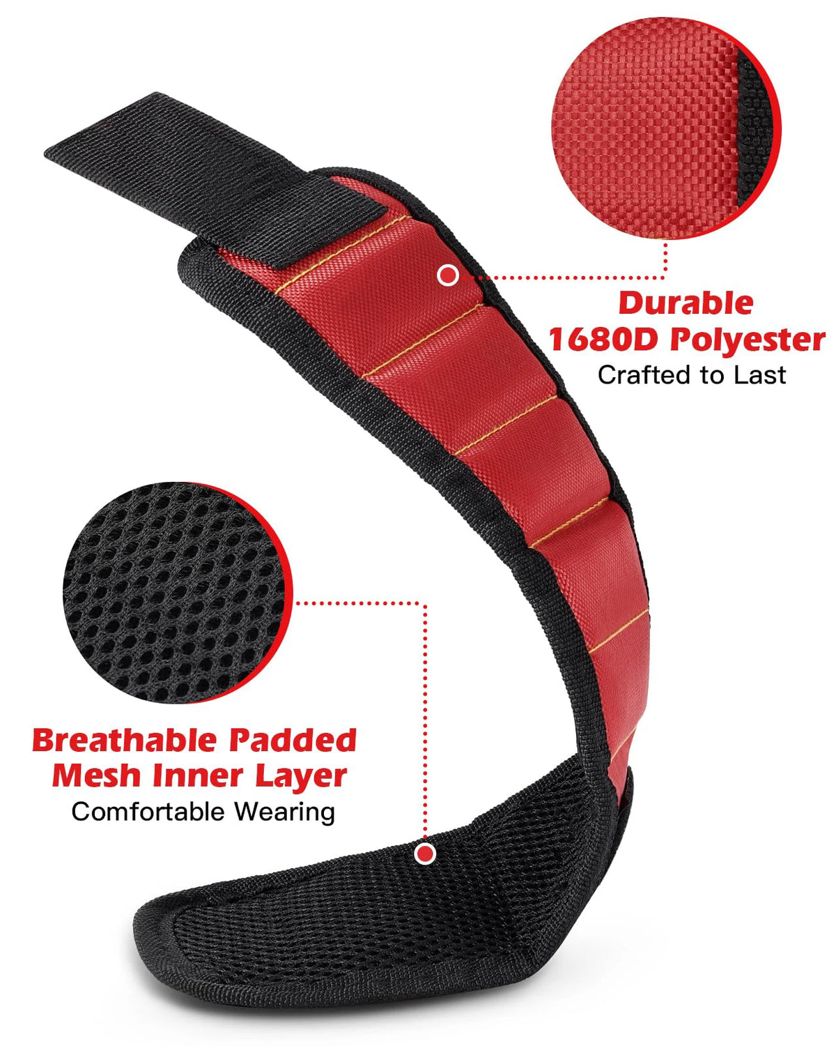 Adjustable Magnetic Screw-Holding Wristband