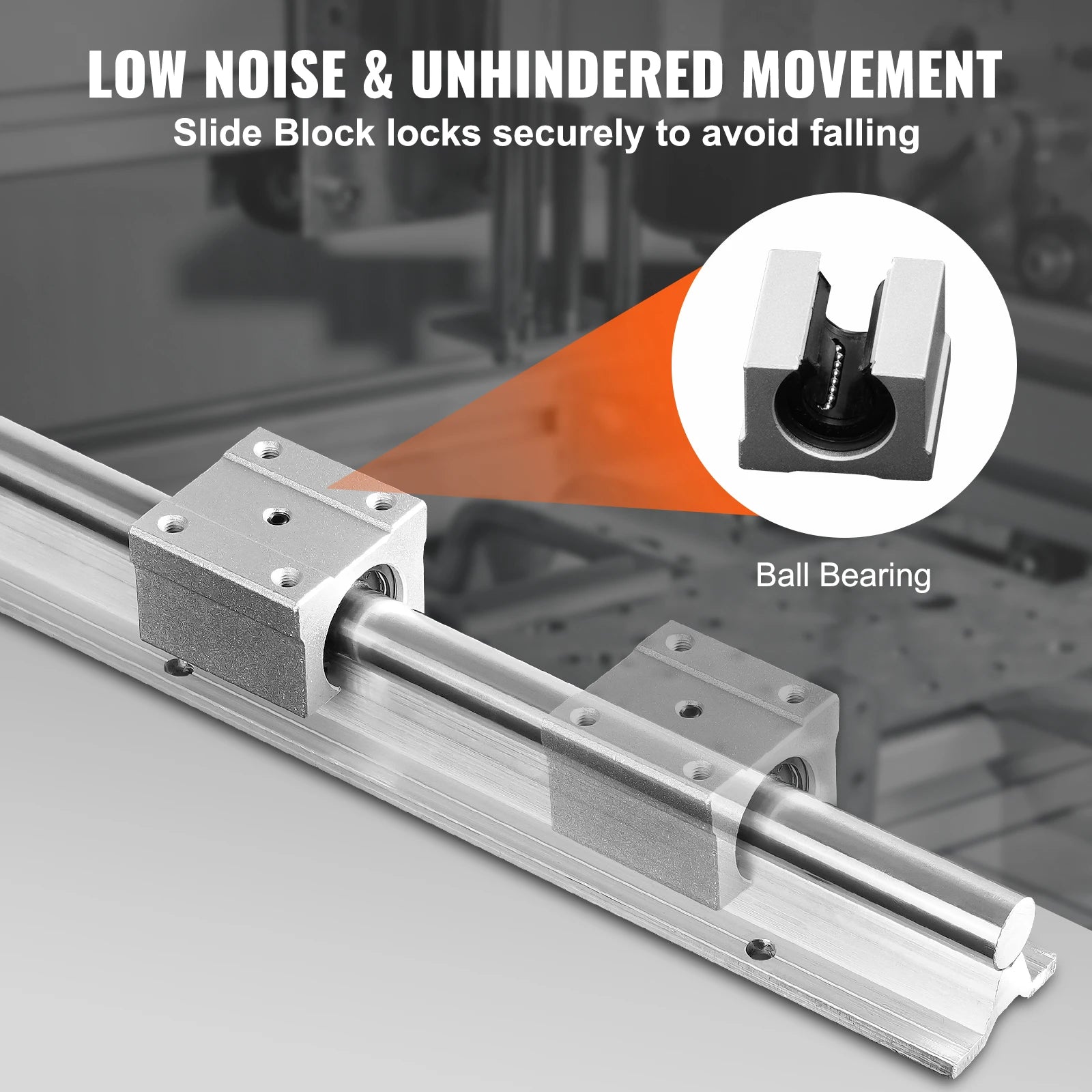 SucceBuy 2PCS Linear Guide Rails SBR12 SBR16 SBR20 SBR25 800-2200mm & 4PCS UU Bearing Blocks Smooth Motion DIY Mills CNC Parts