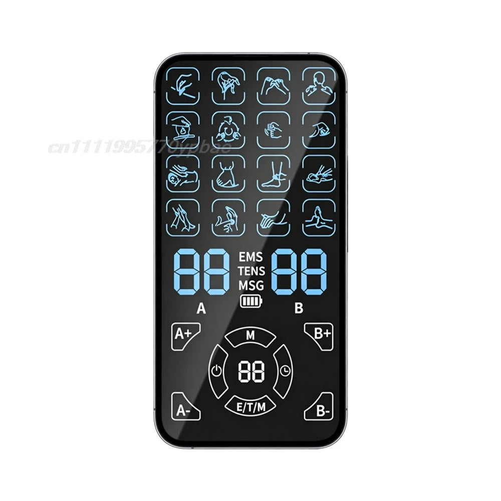 Rechargeable Dual-Channel TENS/EMS Massager, 16 Modes