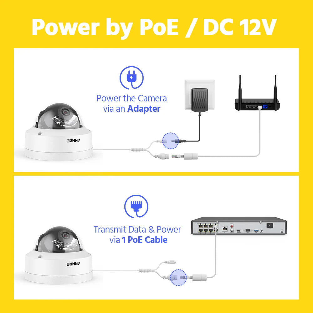4K 8MP PoE Security Camera with Color Night Vision and Audio