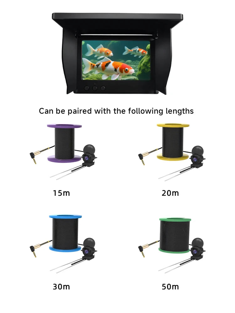 1080P Underwater Fishing Camera with 4.3-Inch LCD