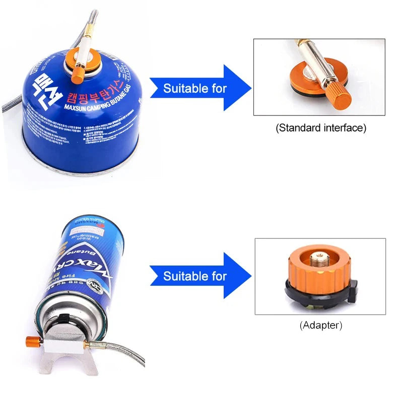 Folding Camping Gas Stove with Adapter