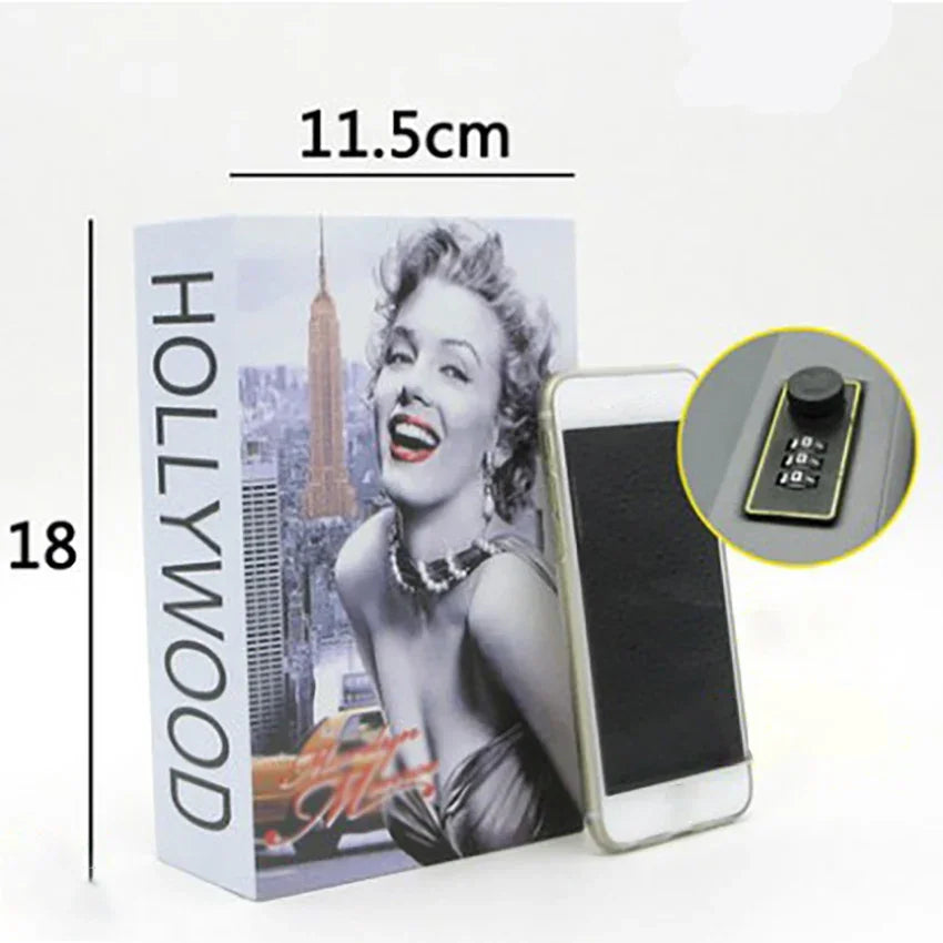 Hidden Book Safe Box with Lock for Cash, Keys & Valuables