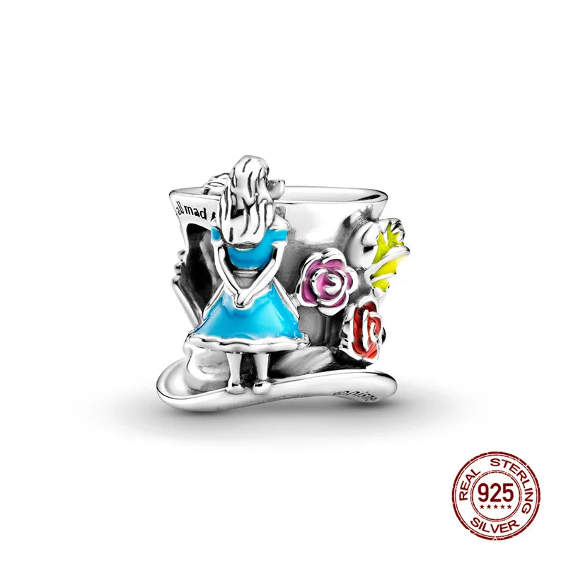 925 Silver Witch Charm Bead for Disney-Inspired Bracelets