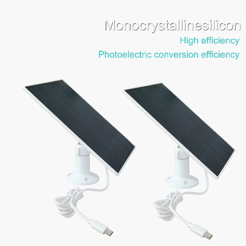 Solar Panel 10W 5V Charging Panel Doorbell Surveillance Camera Low Consumption Security Surveillance Type-C Output 10W