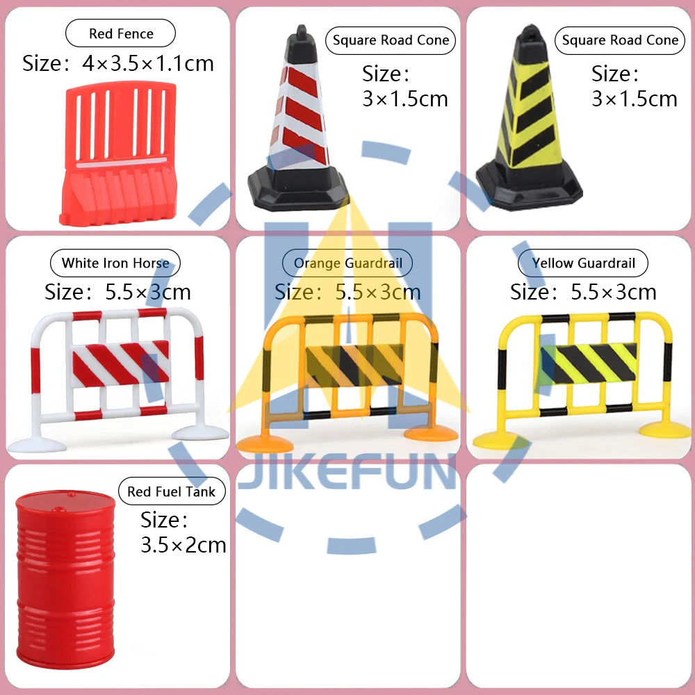 Mini RC Track Barriers & Traffic Props, Multiple Pack Sizes