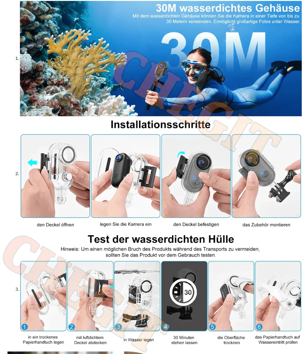 4K Mini Action Camera with WiFi and Waterproof Design