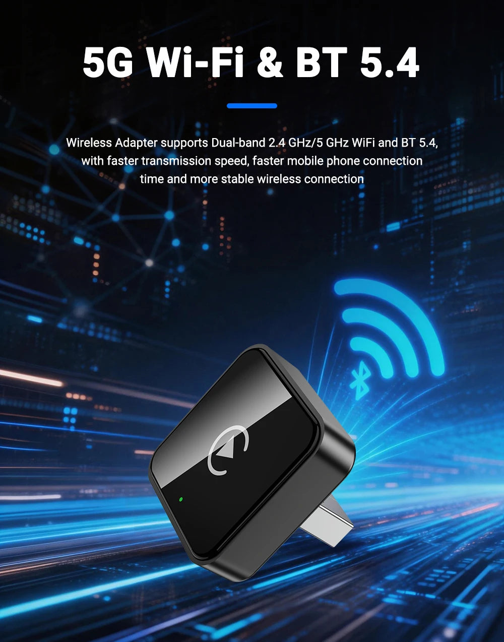 XUDA New Wireless Android Auto Adapter Smart Mini Box Plug And Play Universal For VW Toyota Nissan Honda Ford Benz 2025