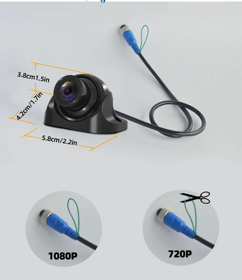 Câmara de Visão Noturna AHD 1080P/720P para Reboque, Autocaravana, Carrinha e Pick-up