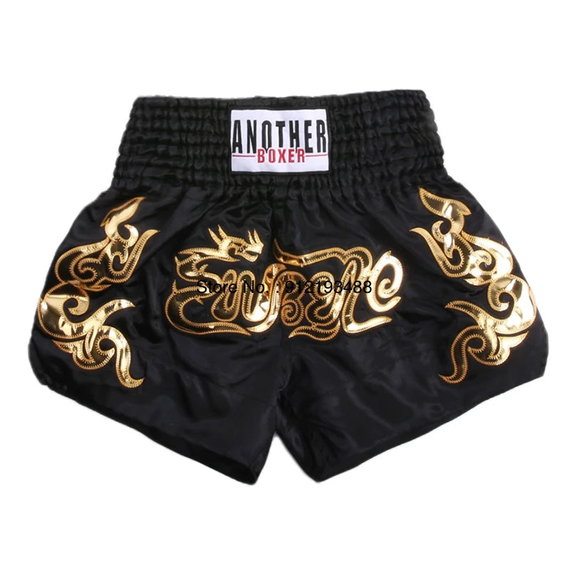 Muay Thai Shorts 2024 New Boxing Shorts Women Men Child Embroidery Kickboxing Training Pants Sanda Martial Arts Fight Equipment