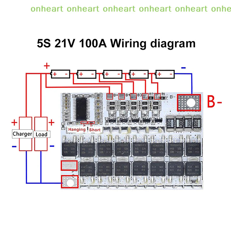 Lithium Battery BMS Board, 3S, 4S or 5S Options