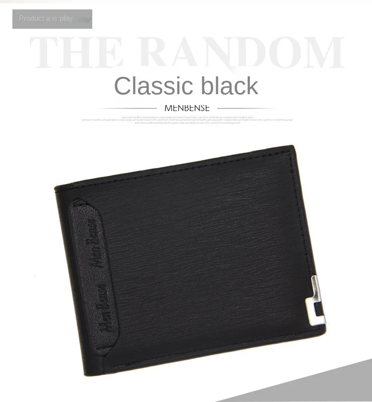 Fashion Casual Men's Short Wallet - Multi-functional Draw Card Holder for Men, Slim Cardholder Bags with Free Shipping