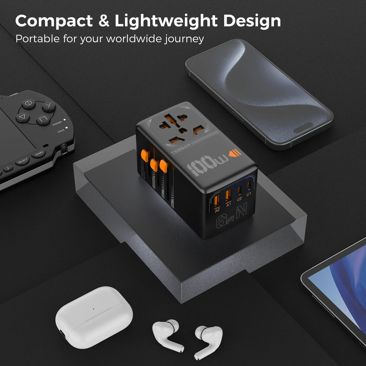 Universal Travel Adapter - USB Power Options