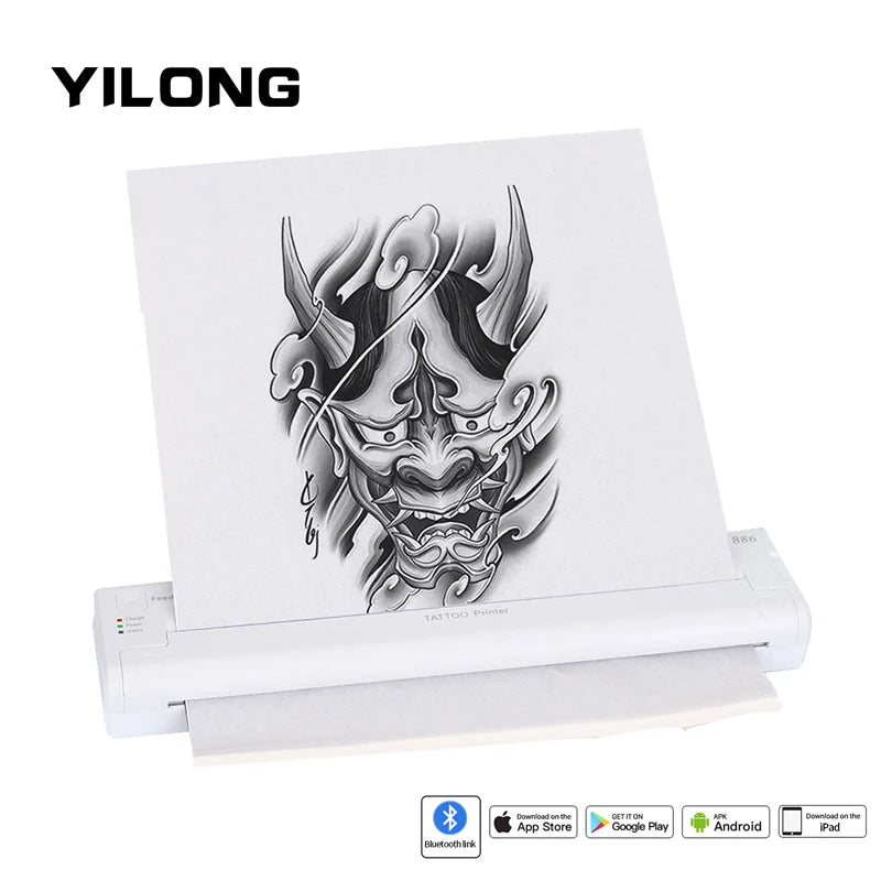 Tattoo Stencil Transfer Printer Machine ATS886 Tattoo Printer Portable Thermal Stencil Maker Line Photo Drawing Printing Copier