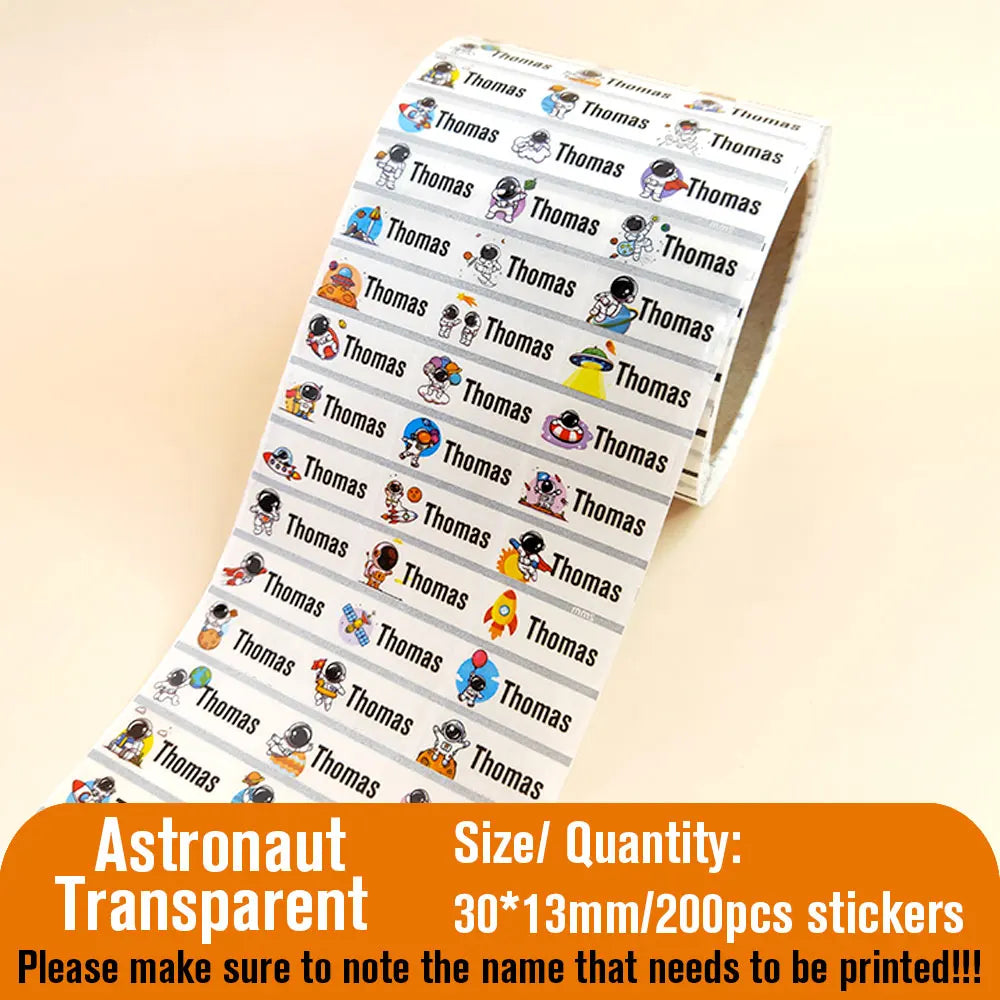 Personalised Name Stickers for School Items