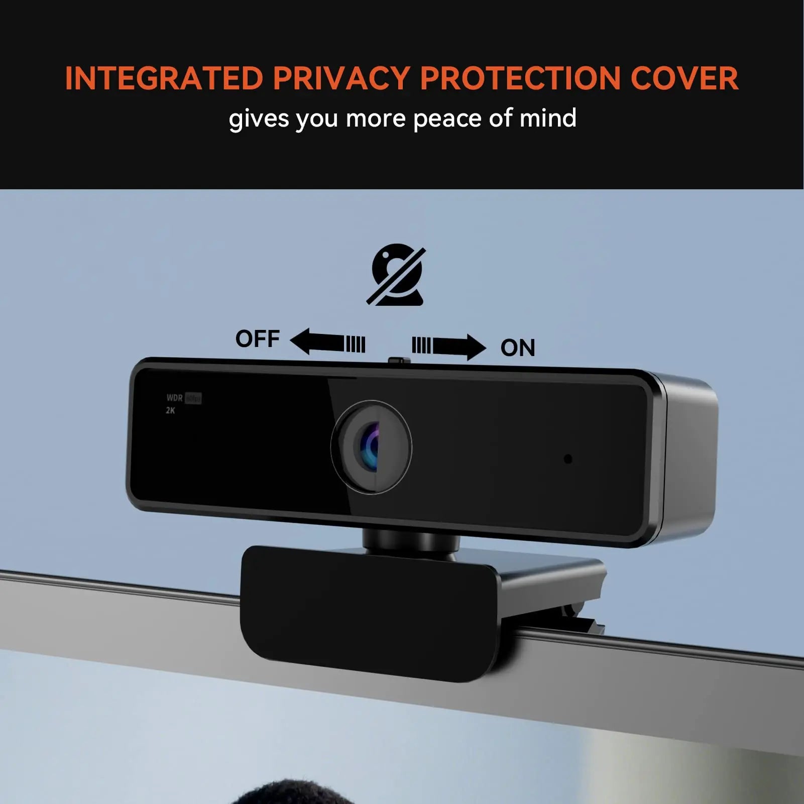 Nuroum 2K QHD Webcam 1440P/60FPS with Noise-Canceling Mics