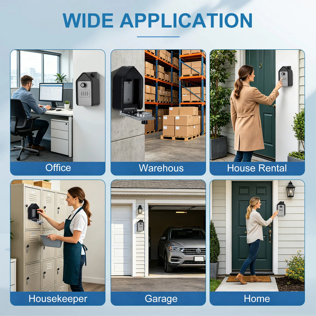 Key Safe Outdoor Large Wall Mounted Key Box 4 Digits with an Emergency Key Aluminium Alloy Key Safe Outdoor Key Hiding Place for Outdoor Key Safe for Home Garage School