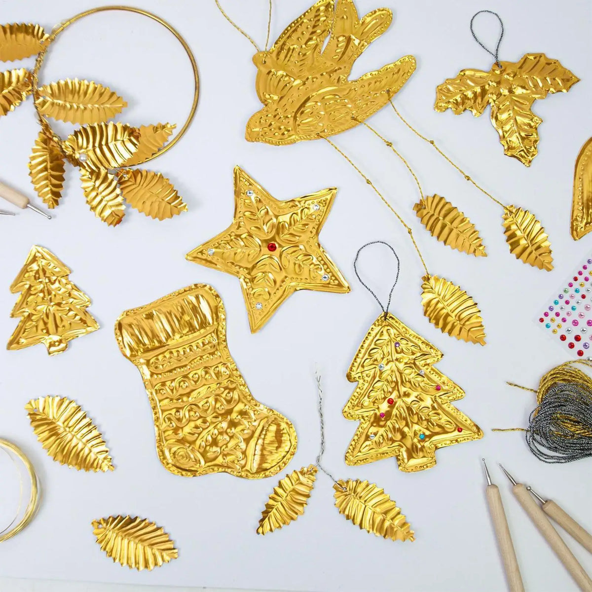 Aluminum Foil Embossing Art Tools Reusable Beginner Craft Kits for Painting Classroom Projects Greeting Card Making Home Decor