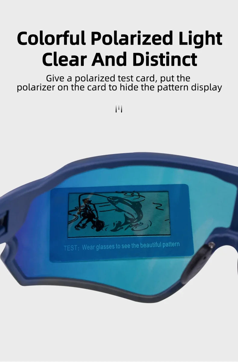 Lunettes de soleil polarisées UV400 pour cyclisme, grande monture TR90, lunettes de sport