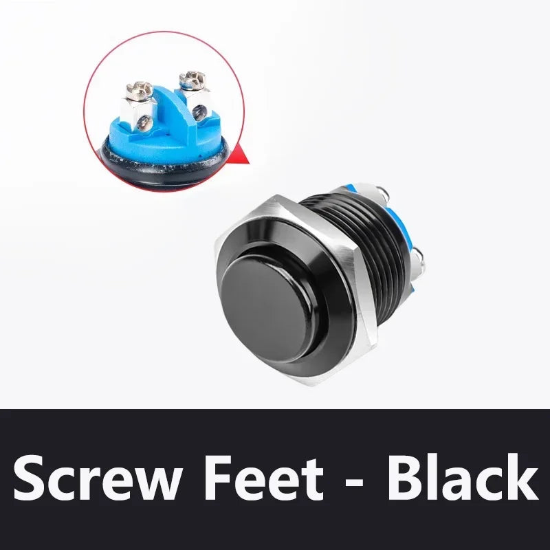 IP67 16 mm Metal Push Button Switch, Momentary ON-OFF
