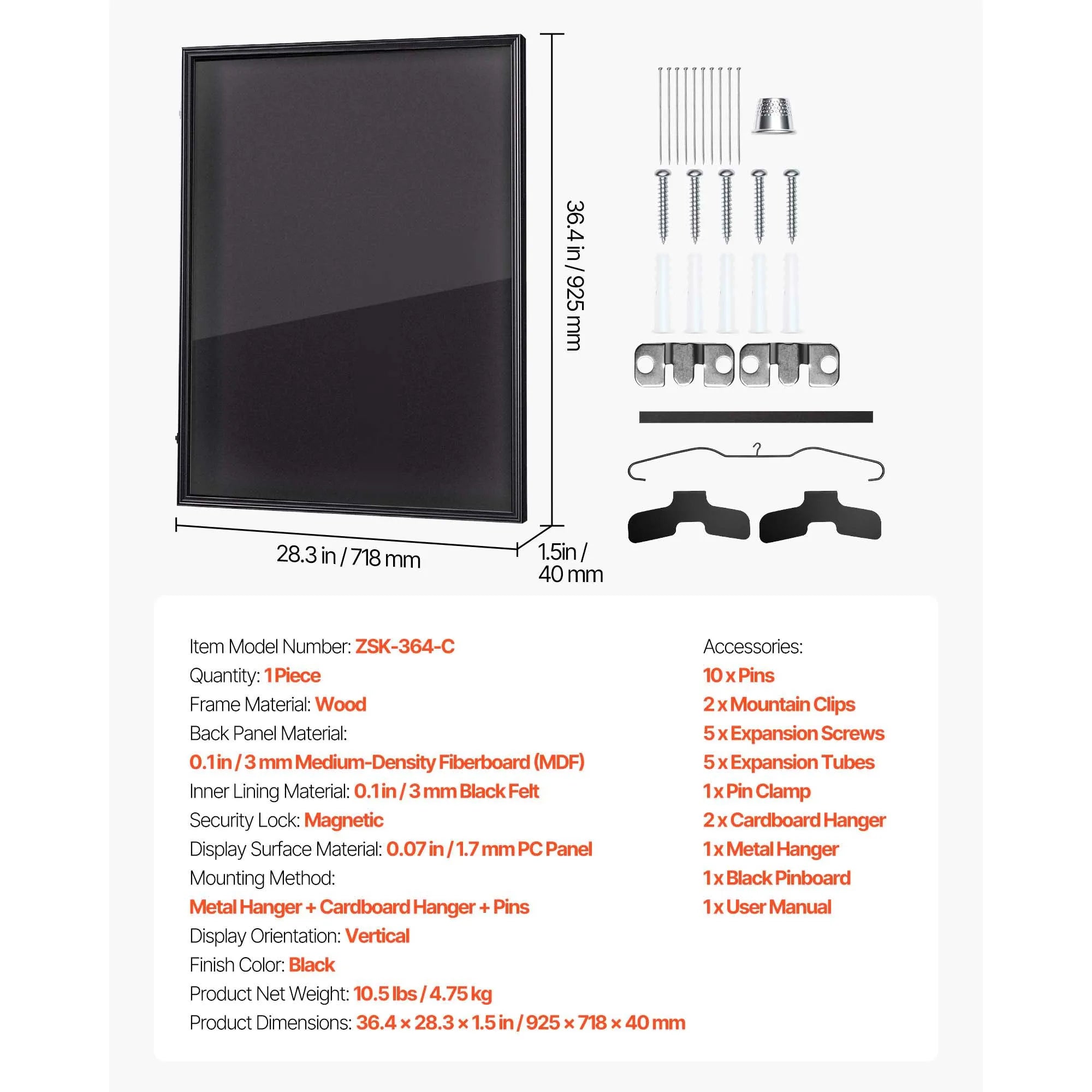 SucceBuy Jersey Frame Display Case, Wooden Sport Jersey Shadow Box with 98% UV Protection PC Panel and Hanger for Baseball Basketball Hockey Shirt Sport Uniform