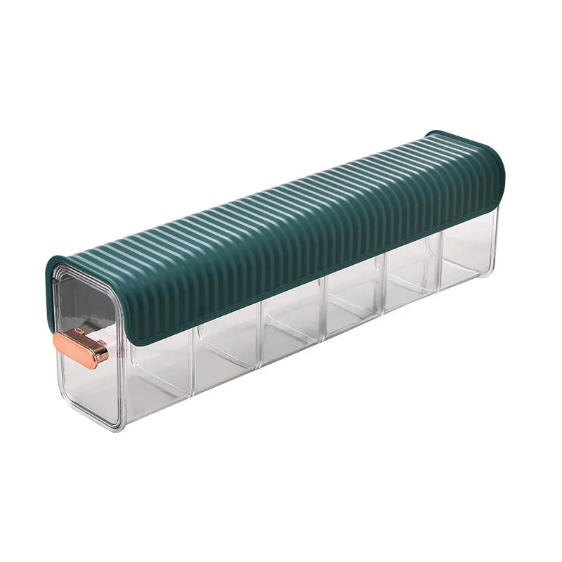 Six-Compartment Cable Storage Box with Lid