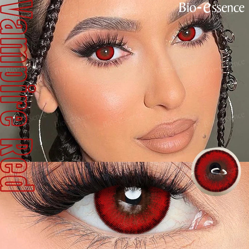 Bio-essence färgade kontaktlinser för maskerad och mode