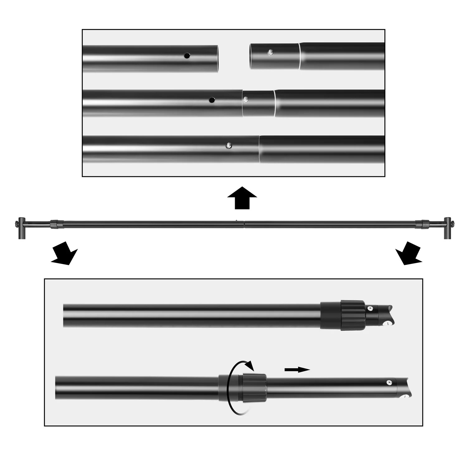 Adjustable Backdrop Stand 8x8FT / 10x8FT for Events & Photography