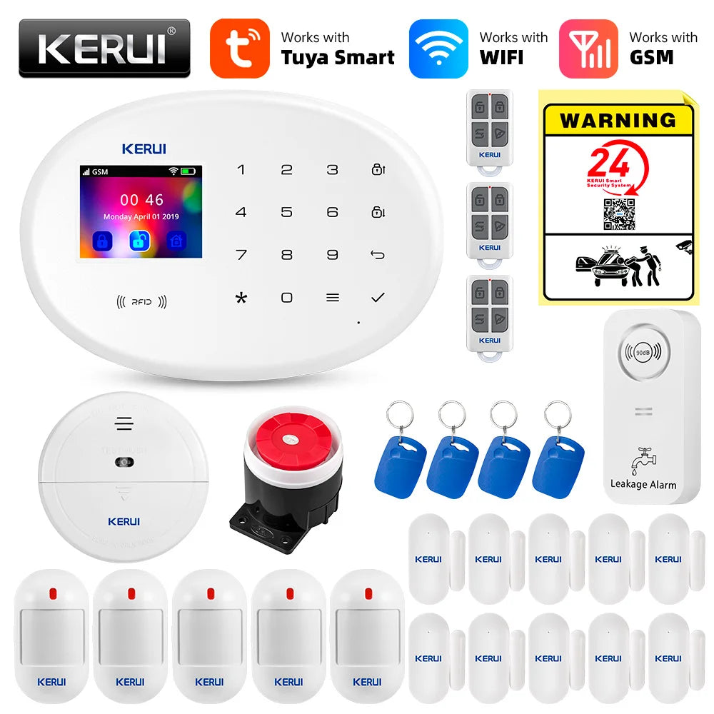 W181/W202 Tuya WiFi a 2G GSM Alarm System