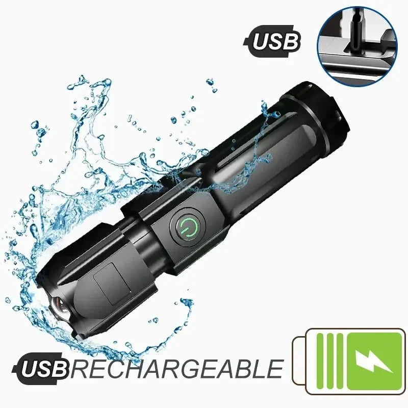 F15-T USB Rechargeable Zoom Flashlight
