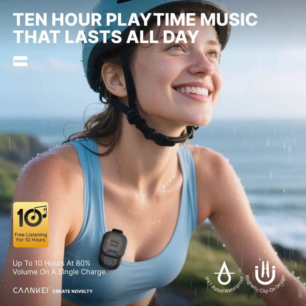 Wearable Bluetooth Speaker with Clip